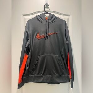 Nike Therma Fleece-Lined Hoodie Men’s Large - Gray & Orange Knockout Annihilator